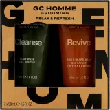 Мужской набор Grace Cole GC Homme гель для душа шампунь для волос и бороды и губка 2x50 мл — фото 1