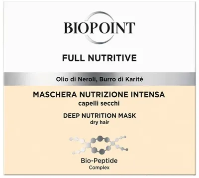 Питательная маска для волос Biopoint Full Nutritive для сухих волос, масло камелии, масло ши, пчелиный воск, 200 мл