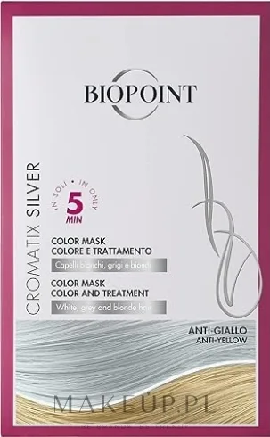 Маска для волос Biopoint Cromatix Color Mask оттеночная, для окрашенных и мелированных волос, 30 мл, оттенок Silver