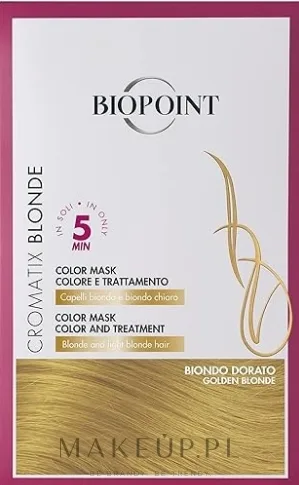 Маска для волос Biopoint Cromatix Color Mask оттеночная, для окрашенных и мелированных волос, 30 мл, оттенок Golden Blonde