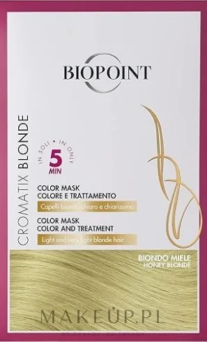Маска для волос Biopoint Cromatix Color Mask оттеночная, для окрашенных и мелированных волос, 30 мл, оттенок Honey Blonde