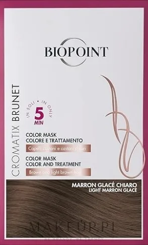 Маска для волос Biopoint Cromatix Color Mask оттеночная, для окрашенных и мелированных волос, 30 мл, оттенок Light Marron Glace