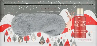 Набор Grace Cole The Luxury Bathing Toasted Praline & Sweet Vanilla спрей для волос и тела 100 мл и мягкая маска для сна