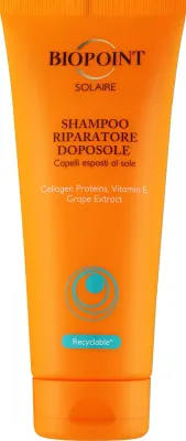 Восстанавливающий шампунь Biopoint Solaire для волос после солнца, с маслом виноградных косточек, 200 мл