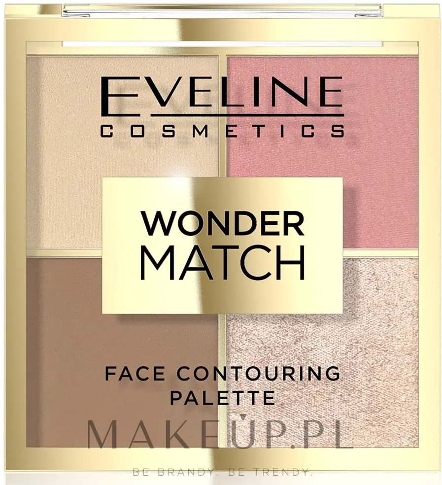 Палетка для контуринга лица Eveline Cosmetics Wonder Match Face Contouring Palette, оттенок 02