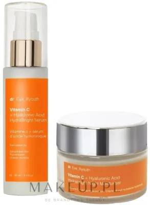 Набор для лица Dr. Eve_Ryouth Vitamin C + Hyaluronic Acid ночной крем с маслом ши и арганы и сыворотка 50+60 мл