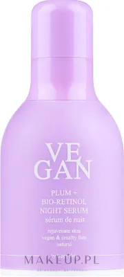Сыворотка для лица Vegan By Happy Skin Plum + Bio-Retinol Night с бакучиолом гиалуроновой кислотой и экстрактом сливы для зрелой кожи 30 мл