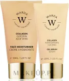 Набор для лица Warda Collagen крем и гель-сыворотка с коллагеном экстрактом граната и миндалем 50+30 мл — фото 1