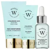 Набор для лица Warda Hyaluronic Acid крем гель-сыворотка и сыворотка для век с алоэ и гиалуроном 50+30+15 мл — фото 1