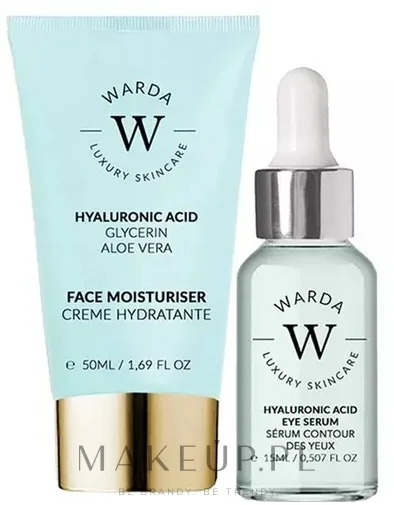 Набор для лица Warda Hyaluronic Acid крем и сыворотка для век с алоэ и гиалуроном 50+15 мл