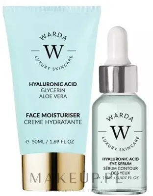 Набор для лица Warda Hyaluronic Acid крем и сыворотка для век с алоэ и гиалуроном 50+15 мл