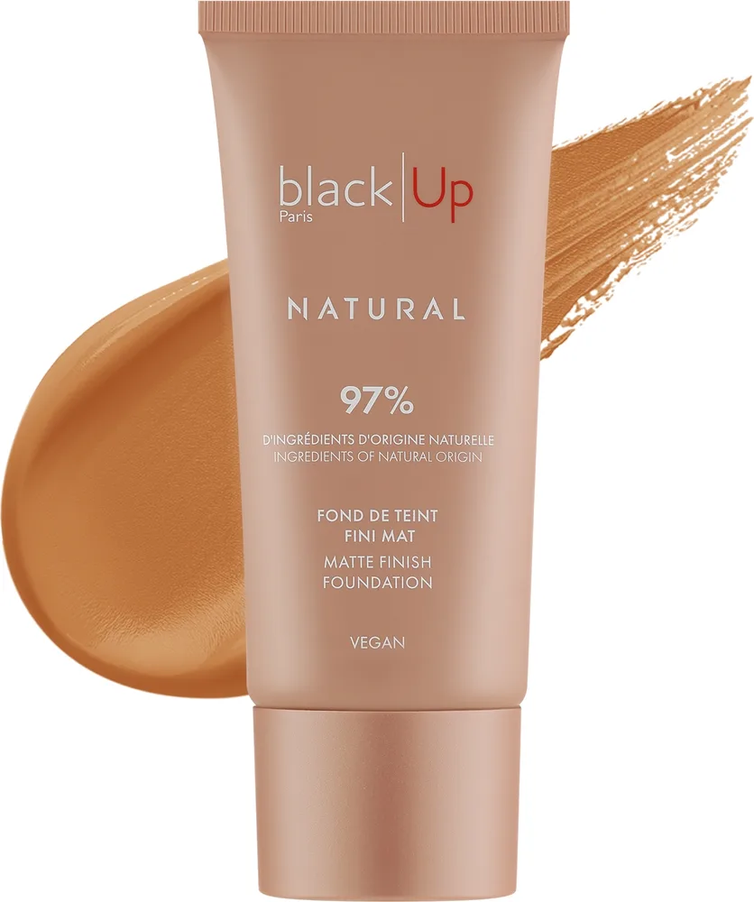 Тональная основа Black Up Natural Matte Finish Foundation матирующая натуральная, 30 мл, оттенок 02
