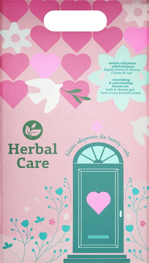 Набор для тела Farmona Herbal Care Rose крем для лица крем для рук и пена для ванны с экстрактом розы 50+100+500 мл