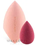 Набор спонжей для макияжа Boho Beauty V Cut Pink Slim And Pinky Berry Mini 2 шт розовый с двойным срезом и мини бордовый — фото 1