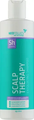 Neofollics Hair Technology Neofollics Hair Technology Scalp Therapy Exfoliating Shampoo - Отшелушивающий шампунь Neofollics Scalp Therapy с диоксидом кремния, геранью и женьшенем, 250 мл
