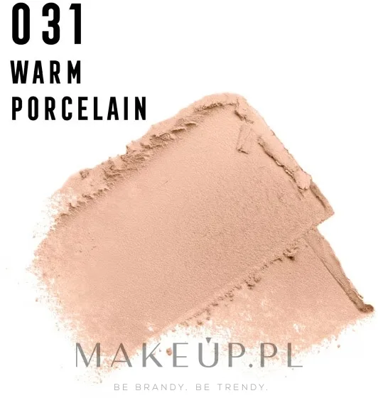 Пудра компактная Max Factor Facefinity Compact Foundation SPF 20 Refillable матирующая, с зеркальцем и спонжем, 10 г, оттенок 031 - Warm Porcelain