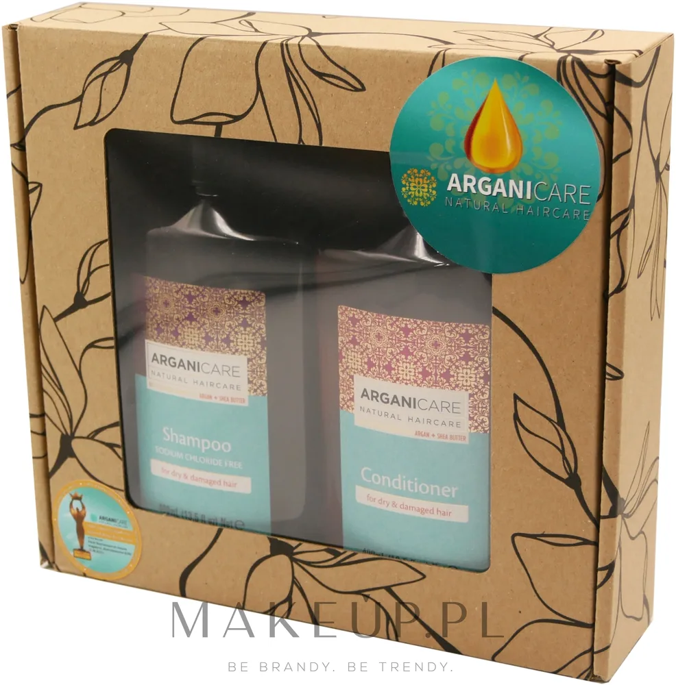 Набор для волос Arganicare Argan + Shea Butter шампунь и кондиционер с арганой и маслом ши 2x400 мл