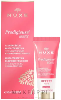 Набор для лица Nuxe Creme Prodigieuse Boost дневной крем и ночной бальзам со скваланом и макадамией 40+15 мл