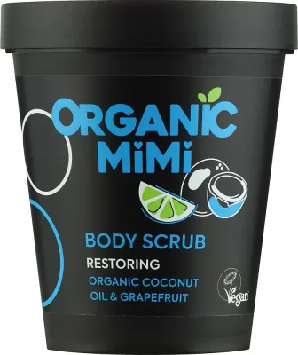 Organic Mimi Organic Mimi Body Scrub Restoring Cocount & Grapefruit - Восстанавливающий скраб для тела с кокосом и грейпфрутом 250 г