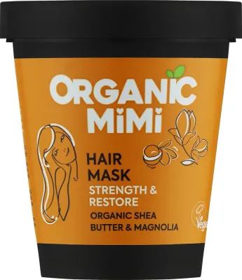Укрепляющая маска для волос Organic Mimi Shea & Magnolia восстановление, масло ши, кокосовое масло, экстракт магнолии, 200 мл