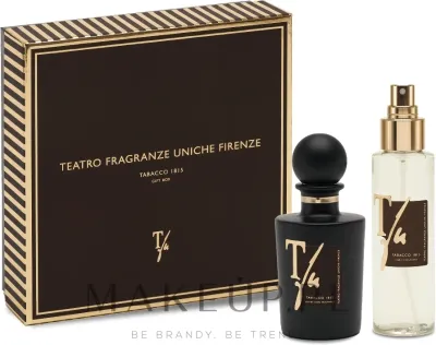 Набор Teatro Fragranze Uniche Tabacco 1815 аромадиффузор 100 мл и спрей для текстиля 100 мл