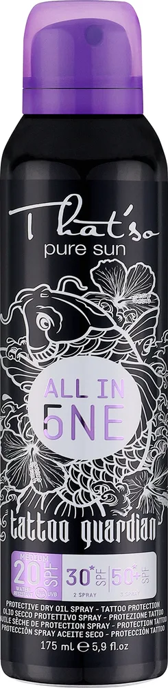 That's So That'so All in One Tatto Guardian SPF 20\30\50+ - Спрей для тела Thats So All in One Tattoo Guardian SPF 20 30 50 для татуировок 175 мл
