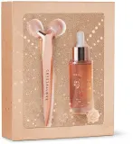 Набор Crystallove Rose Quartz 3D Limited Edition массажер для лица розового кварца и сыворотка 30 мл — фото 2