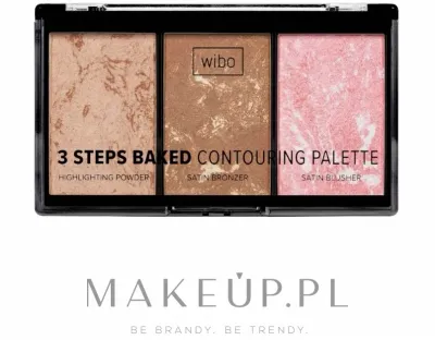 Палетка для контуринга лица Wibo 3 Steps Baked Contouring