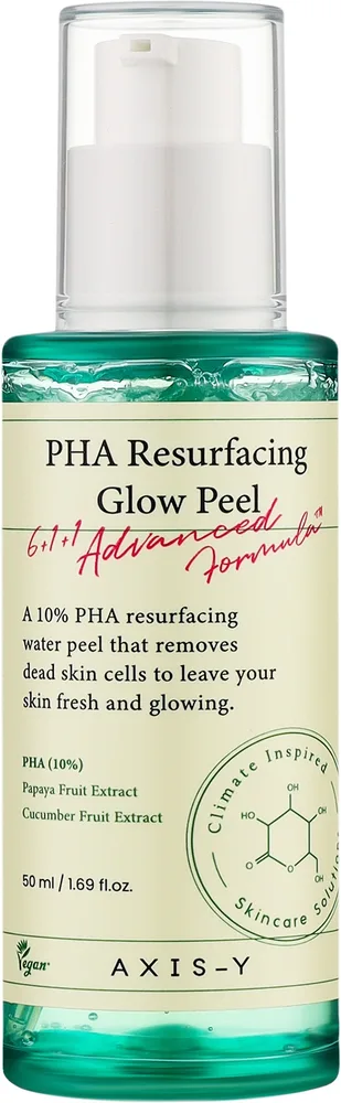 Axis-Y PHA Resurfacing Glow Peel обновляющий пилинг для лица с PHA и фруктовыми экстрактами 50 мл