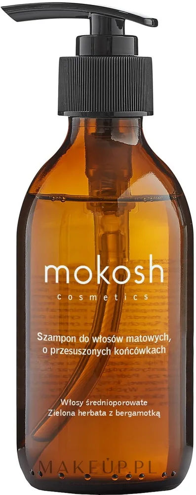Mokosh Cosmetics Mokosh Cosmetics Shampoo For Dull Hair With Dry Ends Green Tea With Bergamot - Шампунь Mokosh Зелёный чай с бергамотом для тусклых волос и сухих кончиков, с инулином и алоэ, 200 мл