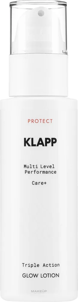 Klapp Multi Level Performance Care+ Triple Action Glow Lotion — бальзам для тела с эффектом сияния и золотистыми частицами, 125 мл