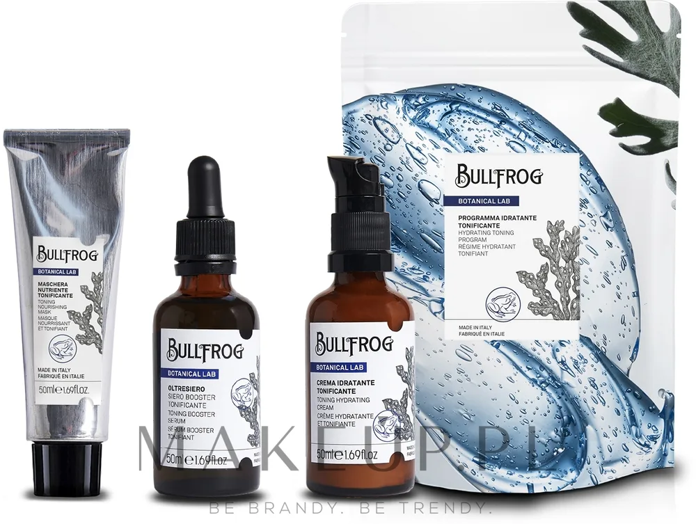 Набор Bullfrog Botanical Lab маска для лица 50 мл сыворотка 50 мл и увлажняющий крем 50 мл