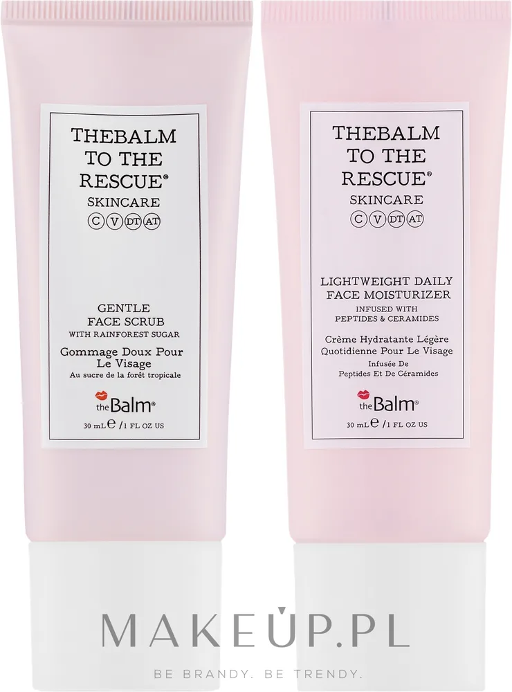 Набор для лица theBalm Skin Serenity Duo скраб и легкий увлажняющий крем с маслом ши и рисом 2x30 мл