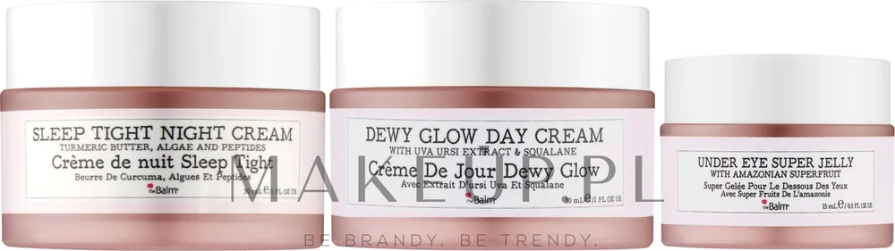 Набор для лица theBalm Day-to-Night Glow дневной ночной крем и гель для век с маслом ши 2x30+15 мл