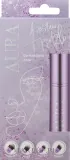 Набор кистей для макияжа глаз Aura Cosmetics 4 шт. фиолетовый с чехлом — фото 1