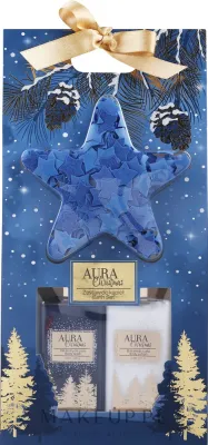Набор Aura Cosmetics гель для душа 200 мл лосьон для тела 200 мл и мыльные хлопья для ванны 15 г