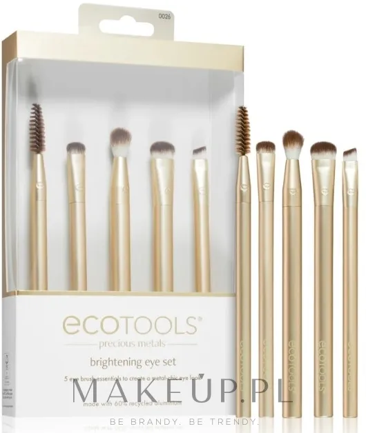 Набор кистей для макияжа глаз EcoTools Precious Metals 5 шт. веганский