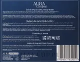 Новогодний набор для тела Aura Cosmetics Christmas гель для душа лосьон свеча и губка 2x180 мл — фото 3