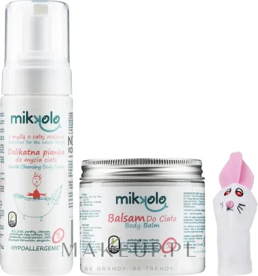 Детский набор Nova Kosmetyki Mikkolo Coconut бальзам и пенка для тела с кокосом и маслом ши и игрушка 200+150 мл
