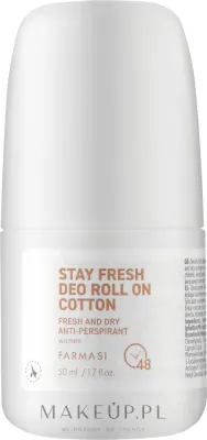 Дезодорант-антиперспирант-ролик Farmasi Stay Fresh Cotton для женщин