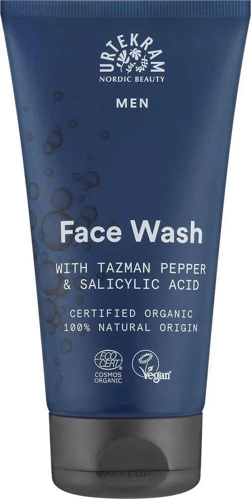 Очищающий гель для лица для мужчин Urtekram Men Face Wash с тасманским перцем, 150 мл