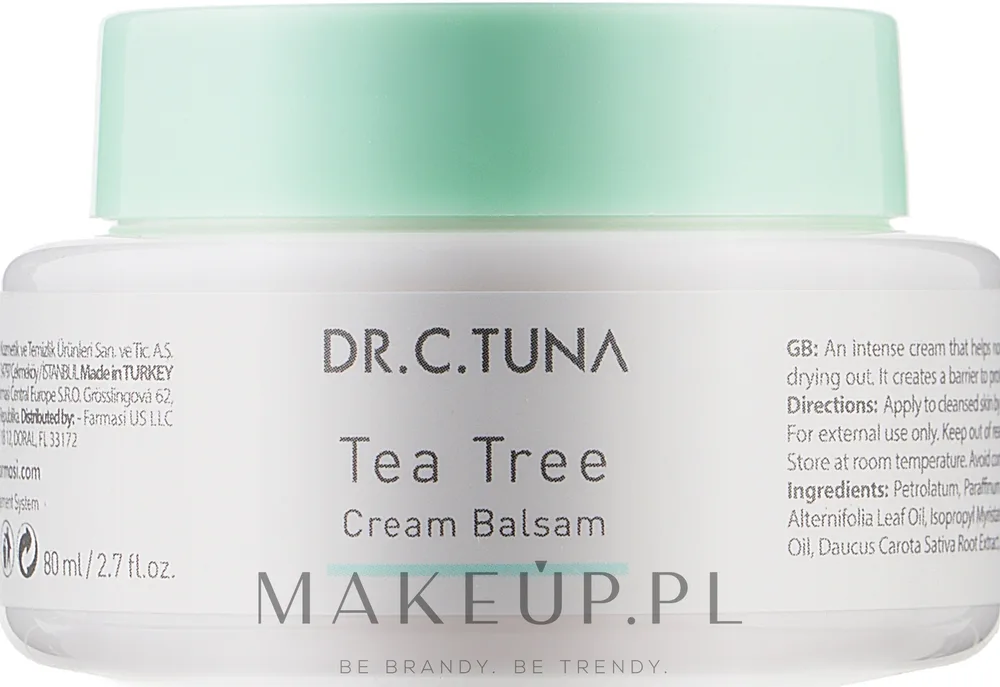 Крем для лица Farmasi Dr.C.Tuna Tea Tree с маслом чайного дерева 80 мл