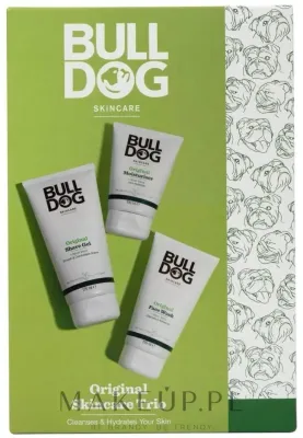 Мужской набор Bulldog Skincare Original гель для душа умывалка и крем с алоэ и глицерином 175+150+100 мл