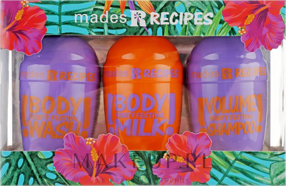 Набор Mades Cosmetics Recipes шампунь гель для душа и молочко с кокосом манго и гуавой 3x100 мл уценка упаковки
