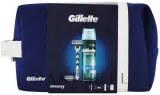 Набор Gillette Mach 3 Extra Comfort гель для бритья 200 мл станок 2 сменные кассеты и косметичка — фото 1