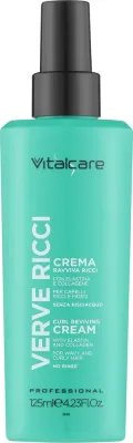 Крем для вьющихся волос Vitalcare Professional Verve Ricci восстанавливающий, для чётких локонов, с эластином и коллагеном, 125 мл
