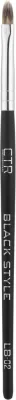 Тонкая кисть для окрашивания бровей и ресниц CTR Black Style LB-02 из синтетического ворса