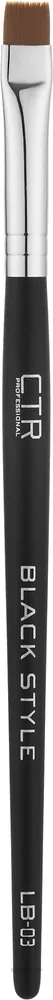 Широкая кисть для окрашивания бровей CTR Black Style LB-03 из синтетического ворса