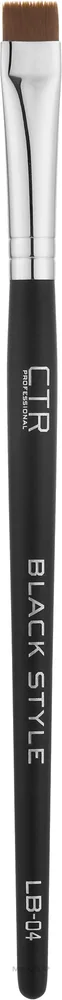Широкая кисть для окрашивания бровей CTR Black Style LB-04 из синтетического ворса