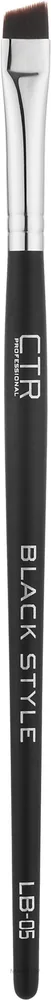 Скошенная кисть для бровей CTR Black Style LB-05 из синтетического ворса гипоаллергенная